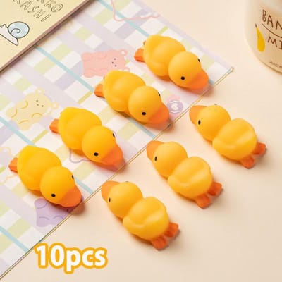 10/20/30 stuks Gele Eend Mochi Squishy Schattige Knijp Stress Speeltjes Squishy Taba Feestartikelen Cadeau Kermis Tasvullers Kinderprijzen
