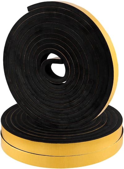 Dailygoody - Schuimrubber - Zelfklevend - Afdichtingstape voor deur en raam - Zwart - Isolatie en Temperatuurstabiliteit - 5 meter