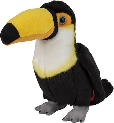 Nature Planet Toekan knuffel - pluche - tropische vogel - 18 cm - knuffeldier