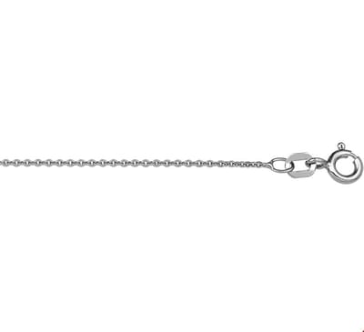 Zilver Gerhodineerde Collier anker plat 1 1320153 45 cm
