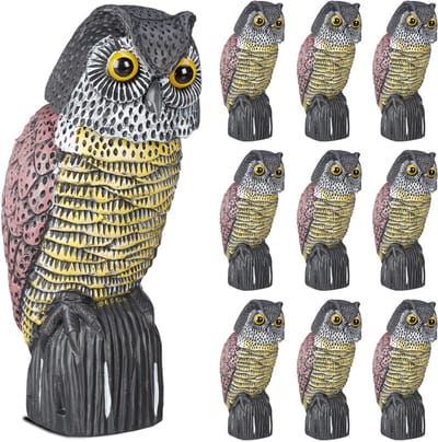 10x vogelverschrikker - duivenverjager - meerkleurig - vogelschrik uil