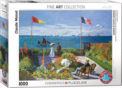 Eurographics - Tuin in Sainte-Adresse [Jardin à Sainte-Adresse] - Claude Monet - 1000 stukjes 68×48cm (b×h) - Fine Art Legpuzzel