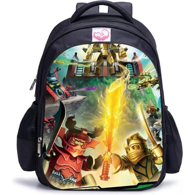 Lego Ninjago Seizoen 5 Cartoon Print Zwarte Rugzak black - large