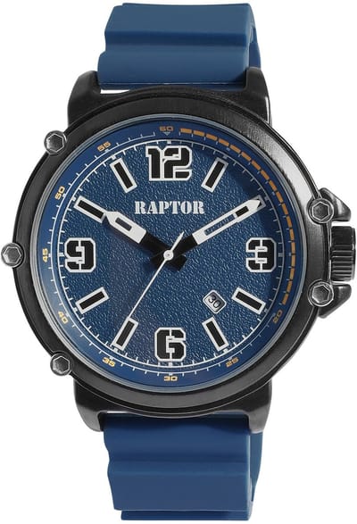 Raptor herenhorloge siliconen met siliconen horlogeband en datumaanduiding