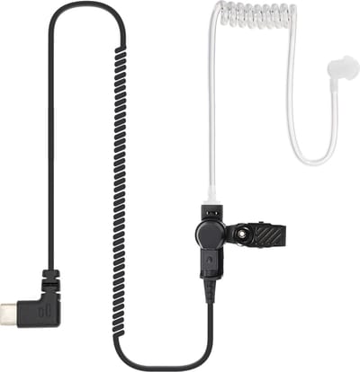 Hoornie Listen Only Headset USB-C met Acoustic Eartube / Luchtslang