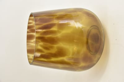 Sfeerlichten - Pc. 1 Glass Vase "leopard" Brown Ø 15x16 Cm
