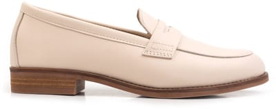 Omnio jade loafers dames nude rose leer