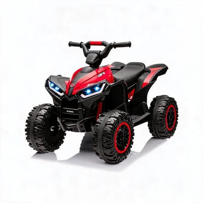Danky Quad - Elektrisch Kinderquad 12V - Rood - 4x4 - Afstandsbediening - 2x35W Motor - MP3/USB/Bluetooth - 3-6j