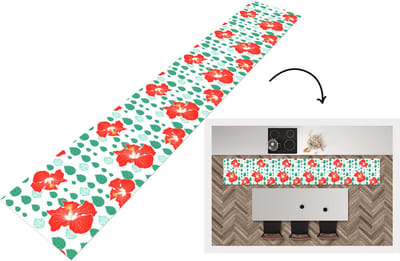 Keukenloper - Loper keuken - Hibiscus - Patronen - Hawaii - Bladeren - Bloem - 300x50 cm - Keukenloper vinyl