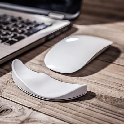 Tapis de Souris Ergonomique Main Gauche Droite avec Repose-Poignet Gel de Silicone Antidérapant Profilé Support de Poignet pour Bureau Gaming right hand