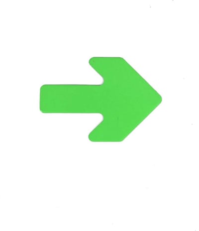 Pijl - Groen 90 x 130 mm Anti-slip-vloersticker