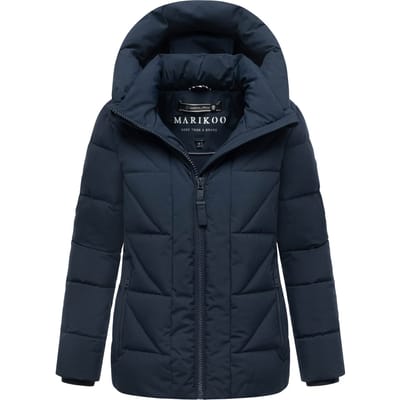 Marikoo dames winterjas Kuschelnasee met capuchon en fleecevoering