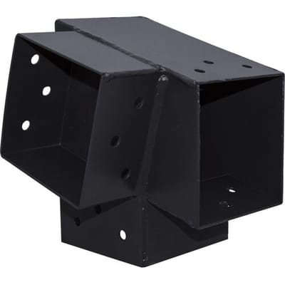 Suki Hoekverbinder 3d - 3 Aansluitingen - Verzinkt Staal - Antraciet - 91x91mm - Type C - Ce