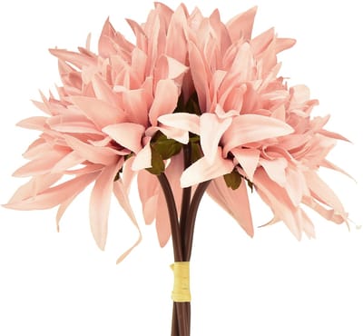 Decoratieve bloemen dahlia kunst roze bloesem Ø15cm L28cm 3 st