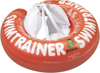 VOORDEEL BABY ZWEMSET : SWIMTRAINER “Classic” ROOD (3MND - 4JR) + WASBARE ZWEMLUIER SIZE 2 (9KG-16KG) BLAUW + HANDPOMP | ZWEMTRAINER | ZWEMBANDJES | Keurmerken: CE-TüV-EN13138-1:2014