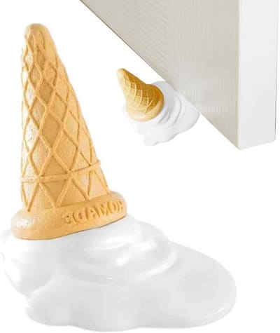 Grappige deurstopper - Vloerwig decoratie - Deur open houden - Duurzaam geurloos PVC - 14 x 6 cm - Banaan