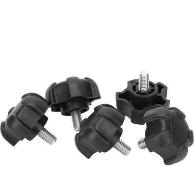 5 Stuks Verstelbare Knopbout Plastic Vijfsterkop Handgedraaide Schroef Vergrendelingshandgreep M6 10mm