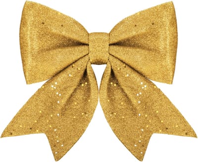 Kersthanger | Kerstversiering | Kerstdecoratie Voor Binnen | Kerststrik | Goud | 30 cm | 1 Stuk