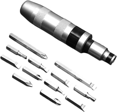 Ratelschroevendraaier Set - Precisie Schroevendraaier - Huishoudelijke Reparatie - Antislip Handgreep - 12 Bits - Zwart