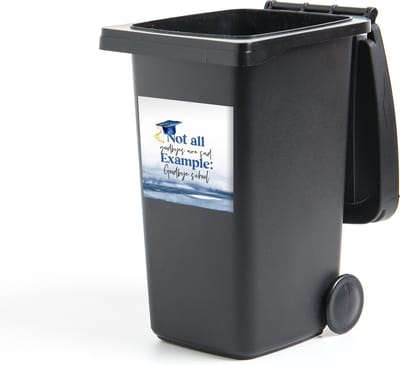 Container sticker Afstuderen - Diploma - Studenten - Quotes - 40x40 cm - Kliko sticker