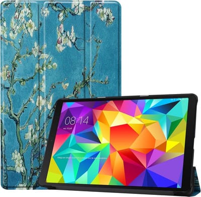 Hoes - Geschikt voor Samsung Galaxy Tab A 10.1 (2019) - Dun & Stevig - Trifold Bookcase - Hard Cover - Hardcover Book Case - Tablet Hoesje - Bloesem