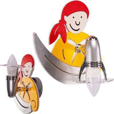 Toolight Pirate Yellow 4717 Wandlamp Geel 14X20X21,5Cm