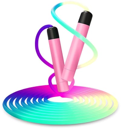 longziming -LED Springtouw - Verlicht Touw - Fitness Sprongkoord - Instelbare Lengte - Rutschvaste Handgrepen - ABS Kunststof En PVC - Ergonomisch Ontwerp - Ideaal Voor Thuisgebruik - 1 Stuk