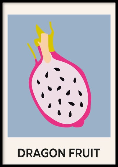Poster Dragon fruit - Home poster - 30x40 cm - Exclusief lijst - WALLLL