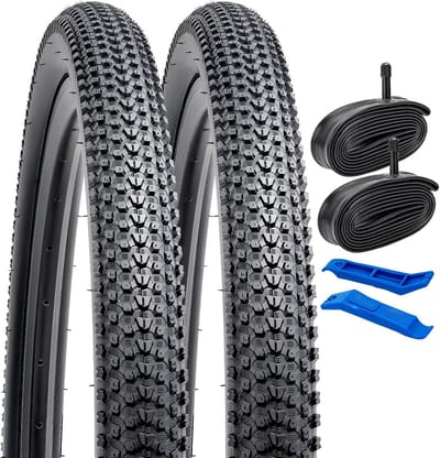 Set van 2 opvouwbare 24 inch fietsbanden met binnenbanden voor mountainbikes