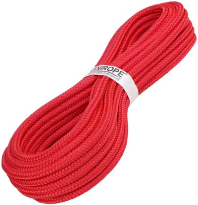 PP Touw - Polypropyleen Koord - Veelzijdig Bevestigen - 16x Gevlochten Structuur - 14mm Doorsnede 10m - Rood
