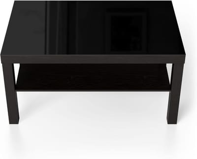Glazen Tafel - Bijzettafel Salontafel - Woonkamer Decoratie - Hoogglans Afwerking - 90 x 50 cm - Zwart