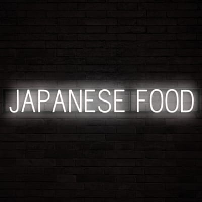 JAPANESE FOOD - Lichtreclame Neon LED bord verlicht | SpellBrite | 120,7 x 16 cm | 6 Dimstanden & 8 Lichtanimaties | Reclamebord neon verlichting