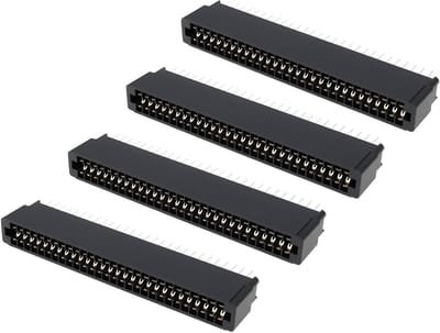 4x 56-pins rechte connector met 2.54mm pitch voor Sinclair ZX Spectrum en ZX81 uitbreidingen