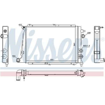 Radiator, motorkoeling NISSENS 63057