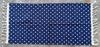 Hamam doek Medium d.blauw m witte stippen 45 x 90cm