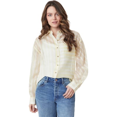 Scotch & Soda Oversized Shirt Chino Green Vertical Twin Stripe Taglia: XS | Magliette intime Outlet | Donna | Verde