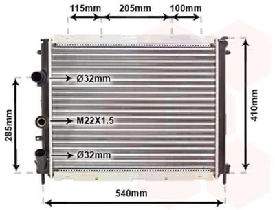 Van Wezel - RADIATOR VOOR RENAULT CLIO 1998-2001 7700417175