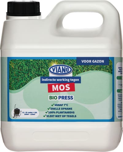 Viano Bio Press 5L voor 600m² - Biologische mosbestrijding in gazon - Snel, Milieuvriendelijk en Resultaat binnen 24 Uur!