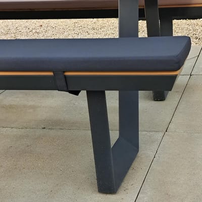 Picknickbank Kussen - 24 cm Breed - Waterafstotend Tuinbankkussen - Comfortabel Zitkussen voor Buiten - Universeel voor Bierbank & Picknicktafel - [Kleur/Maat] (1, Groen, 180 cm)