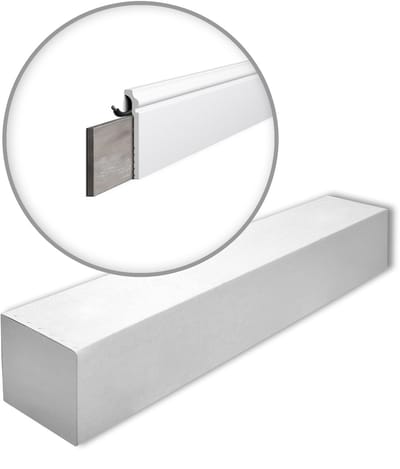 NMC CF3-box WALLSTYL Noel Marquet 1 doos 19 stukken Afdeklijst Lijstwerk modern design wit | 38 m