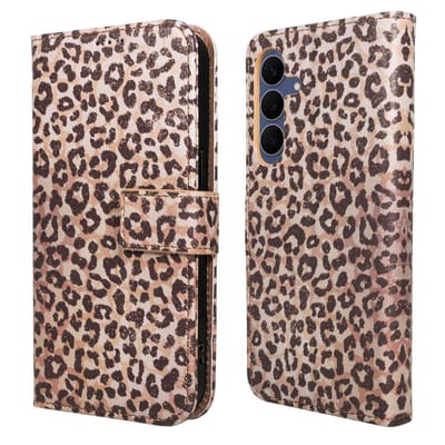 imoshion Hoesje - Geschikt voor Samsung Galaxy S25 FE - Design Bookcase smartphone - Leopard Mood