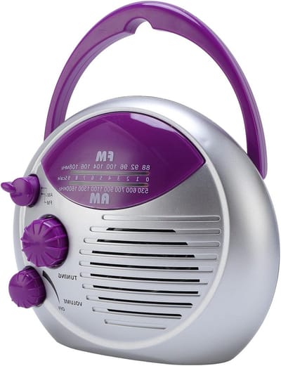 Draagbare Radio - Badkamer Speaker - Douche Gebruik - IPX4 Waterdicht - 16 x 14 x 8 cm - Wit
