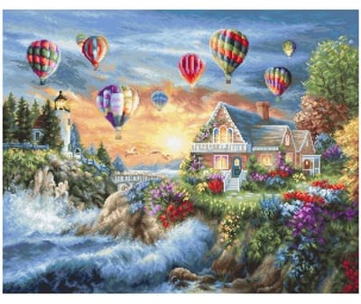 Luca-S Balloons over Sunset Cove borduren (pakket) B614