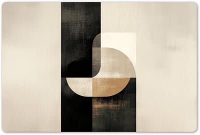 Placemats 45x30 cm - Placemat kunststof - 1 stuk - Modern - Vierkant - Vormen - Borden onderleggers - Decoratie voor op tafel - Keuken tafeldecoratie accessoires - Vinyl onderlegger - Tafelversiering