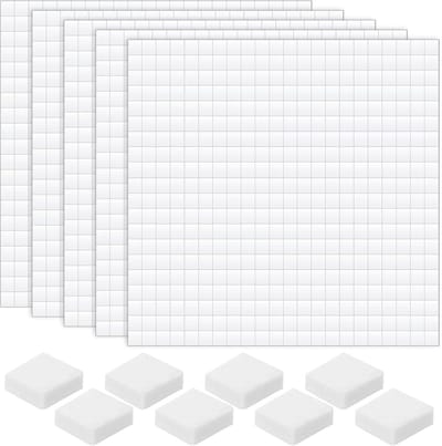 5 Vel van 2000 Stuks Dubbelzijdige Foam Tape, Foam Lijm Vierkanten en Dots Stickers voor Creatief Knutselen, Kantoorbenodigdheden en Scrapbooking