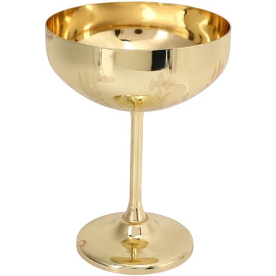Metalen Champagneglas 304 Roestvrij Staal Kelk Gegraveerd Bar Feest Rode Wijnglas Decoratieve Bekers Wheat Ear Cup Gold Plating