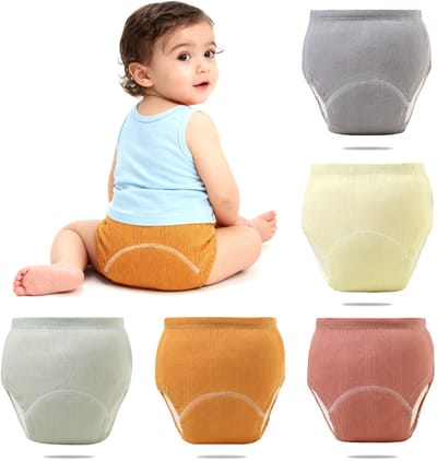 Baby oefenbroekjes - 5 stuks - M - maat100 - Geschikt voor 8-13 kg - Baby potjesbroekjes - Waterdicht - Katoen - Effen trainingsbroekjes - Wasbaar - Ademend en comfortabel - Gemakkelijk aan en uit te trekken