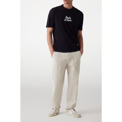 GUESS  Eco Ss Cn Patch At Back Jet Black A996 Größe: XS | Bedruckte T-Shirts Outlet | Herren | Schwarz