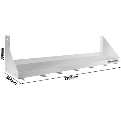 GGM Gastro Wandbord - für Behälter 6x GN 1/6 - 1200x300mm - inkl. Schienen