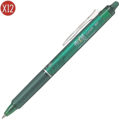 Pilot FriXion Ballpen 0.7mm Clicker  – Doos van 12 stuks - Groen